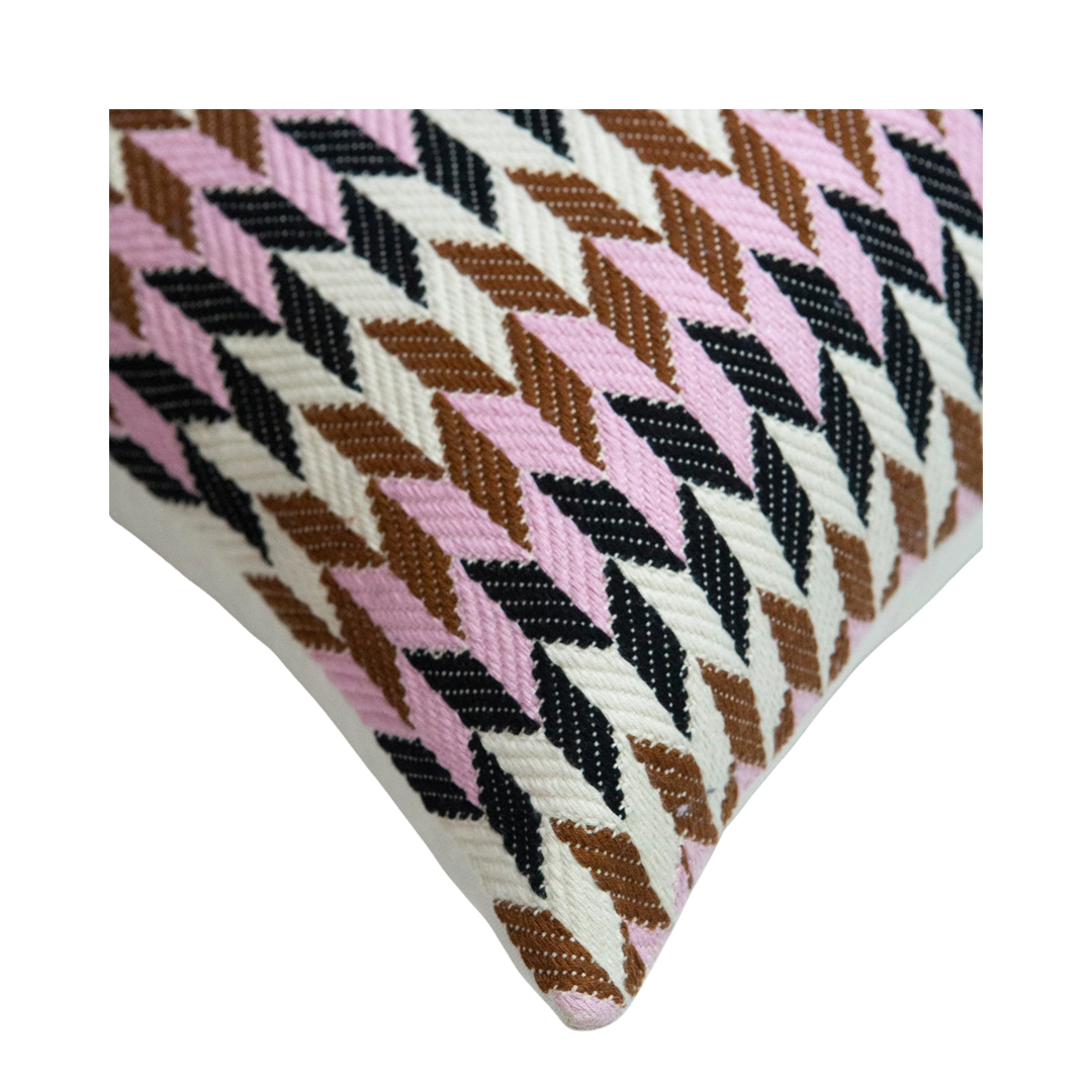 Classic Geometric Handwoven Cotton Pillow
