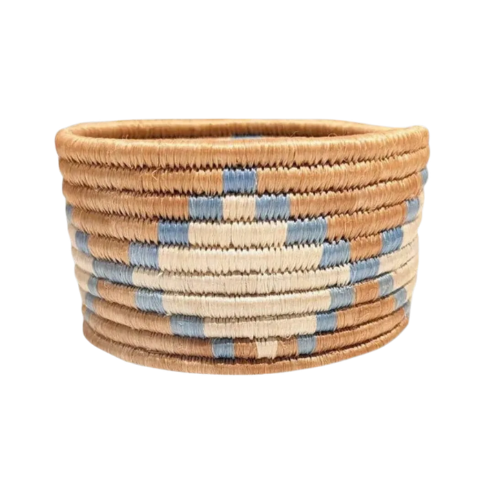 Pink Tan Sweetgrass Trinket Basket