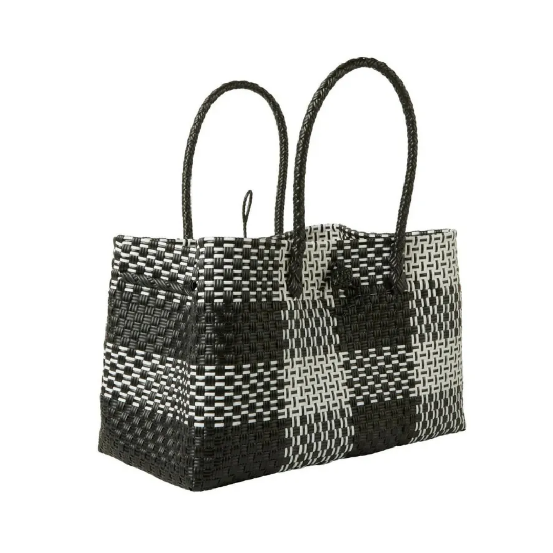 Piper Handwoven Recycled Plastic Tote Bag