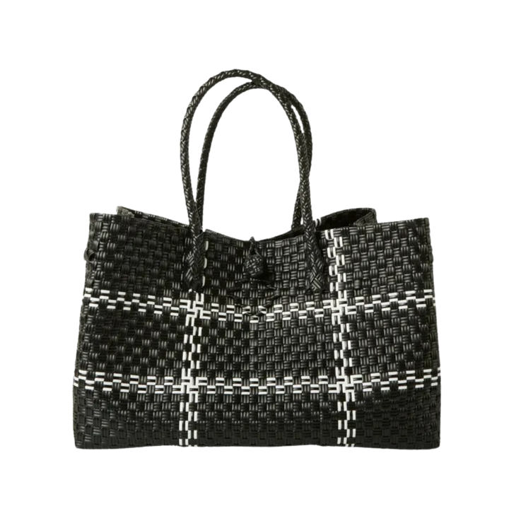 Piper Handwoven Recycled Plastic Tote Bag