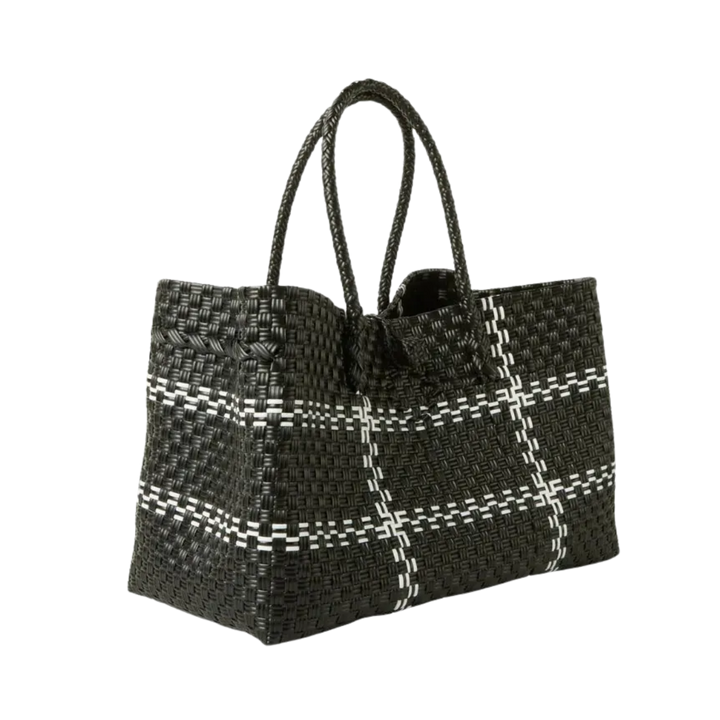 Piper Handwoven Recycled Plastic Tote Bag