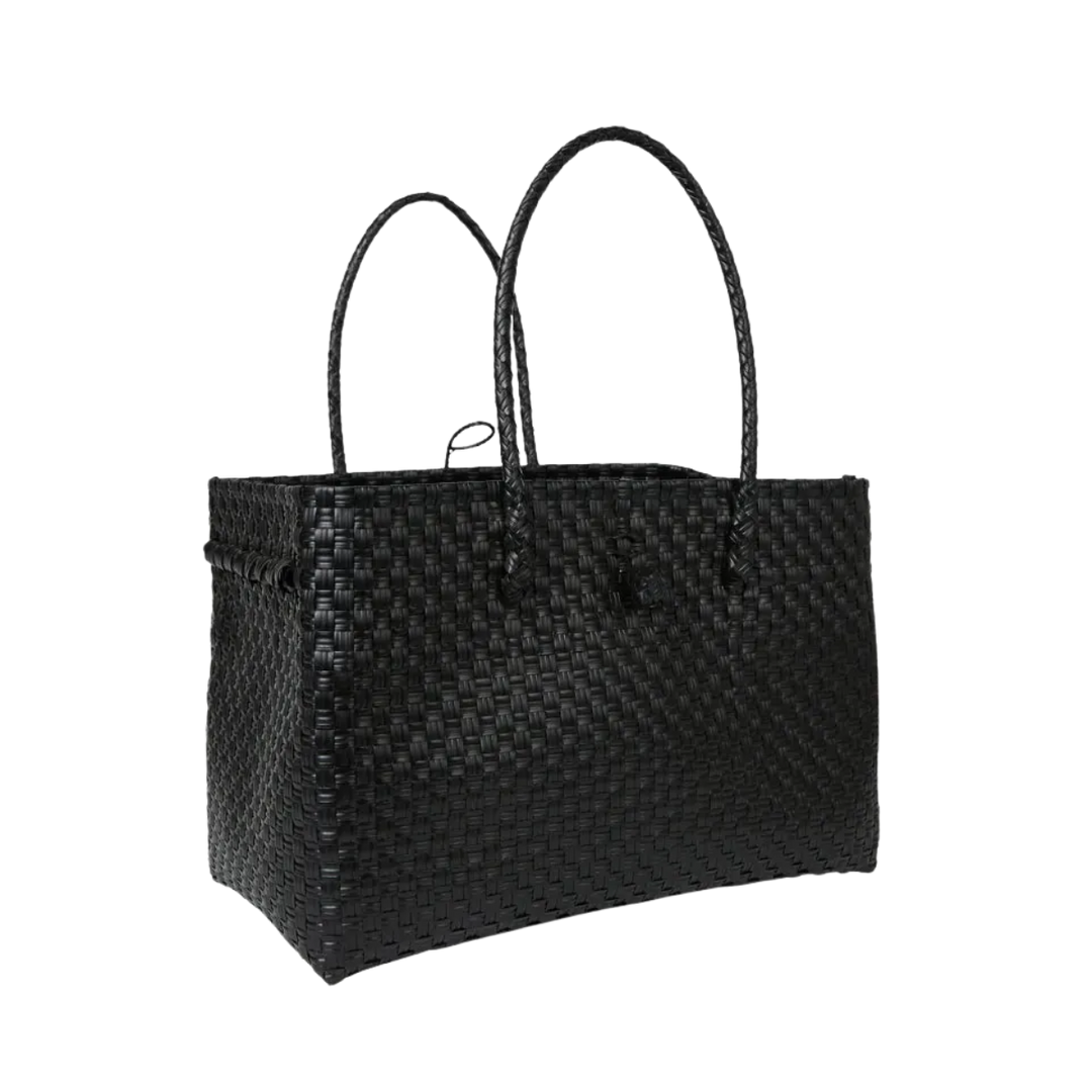 Piper Handwoven Recycled Plastic Tote Bag