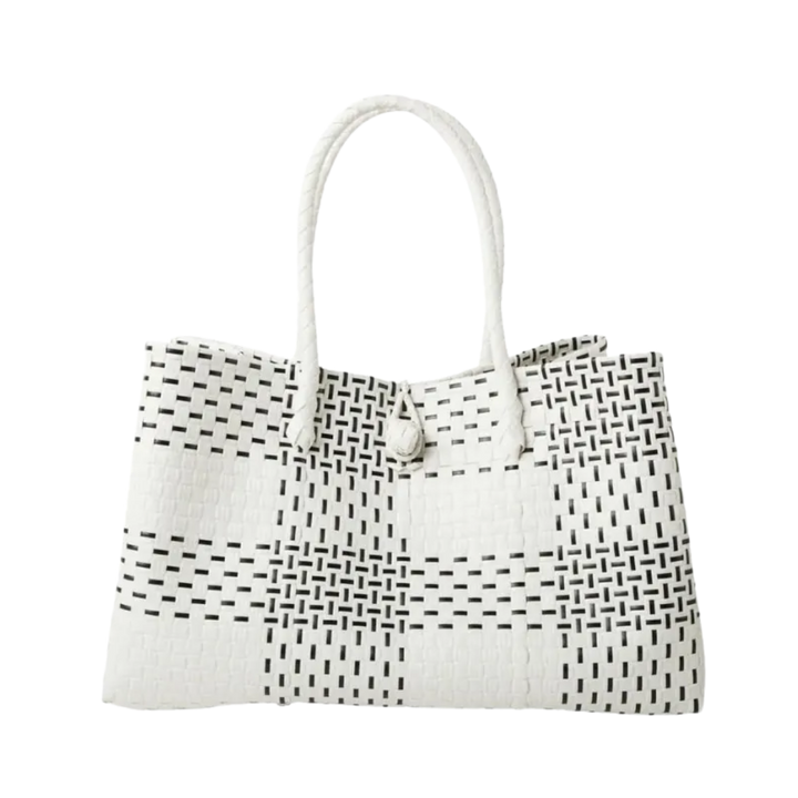 Piper Handwoven Recycled Plastic Tote Bag