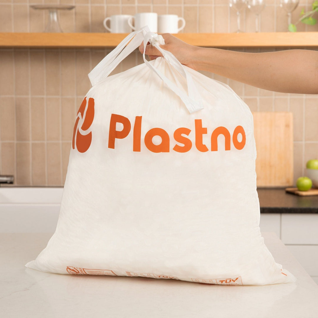 Compostable Plant-Based Kitchen Trash Liners, 13 Gal.