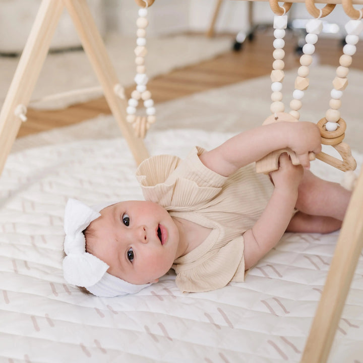 Baby Wooden Gym Mat Play Set