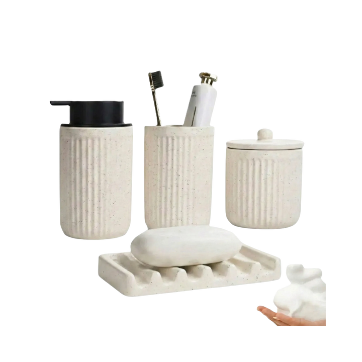 Pockmark Eco-Clay Bathroom Set