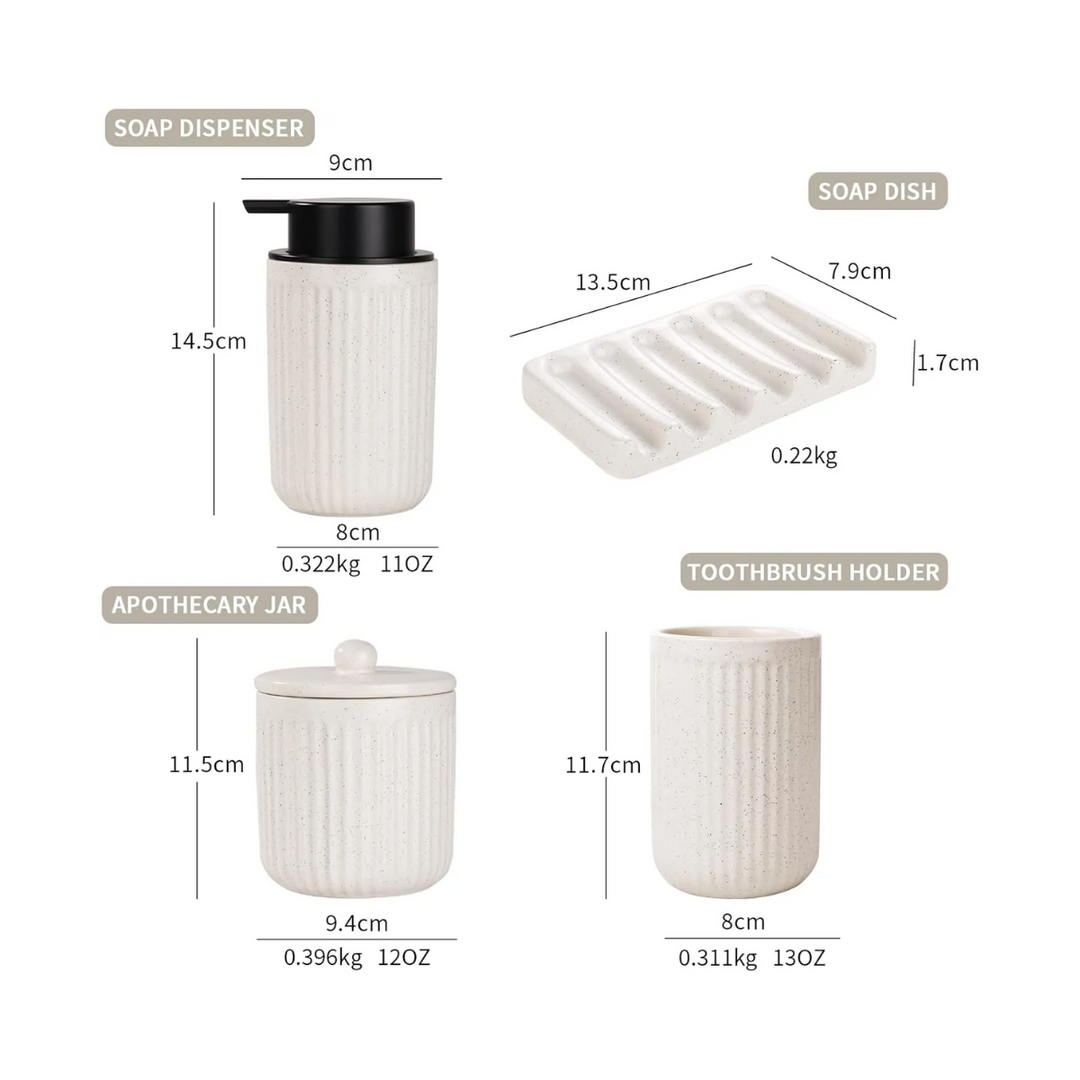 Pockmark Eco-Clay Bathroom Set