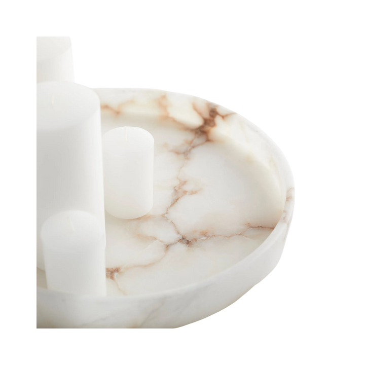 Portuguese Alabaster Round Tray