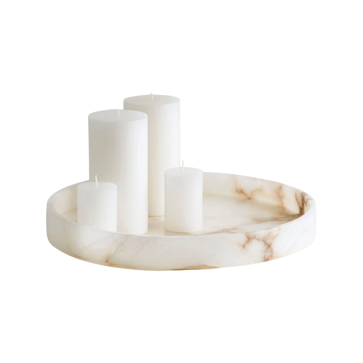 Portuguese Alabaster Round Tray