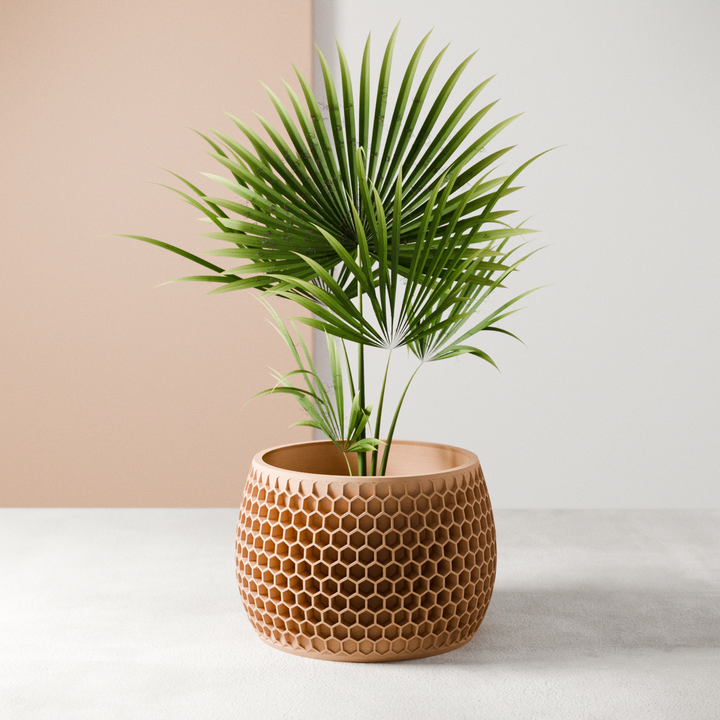 Bioplastic Honeycomb Geometric Planter, 3 Sizes
