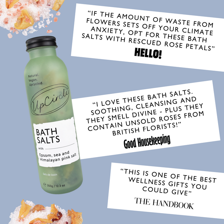 Upcycled Rose Petal Triple Salt Bath Soak