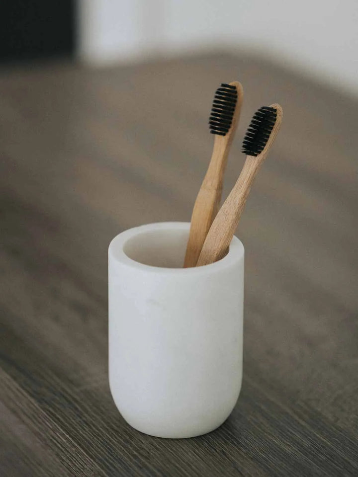 Handcrafted Marble Bathroom Tumbler