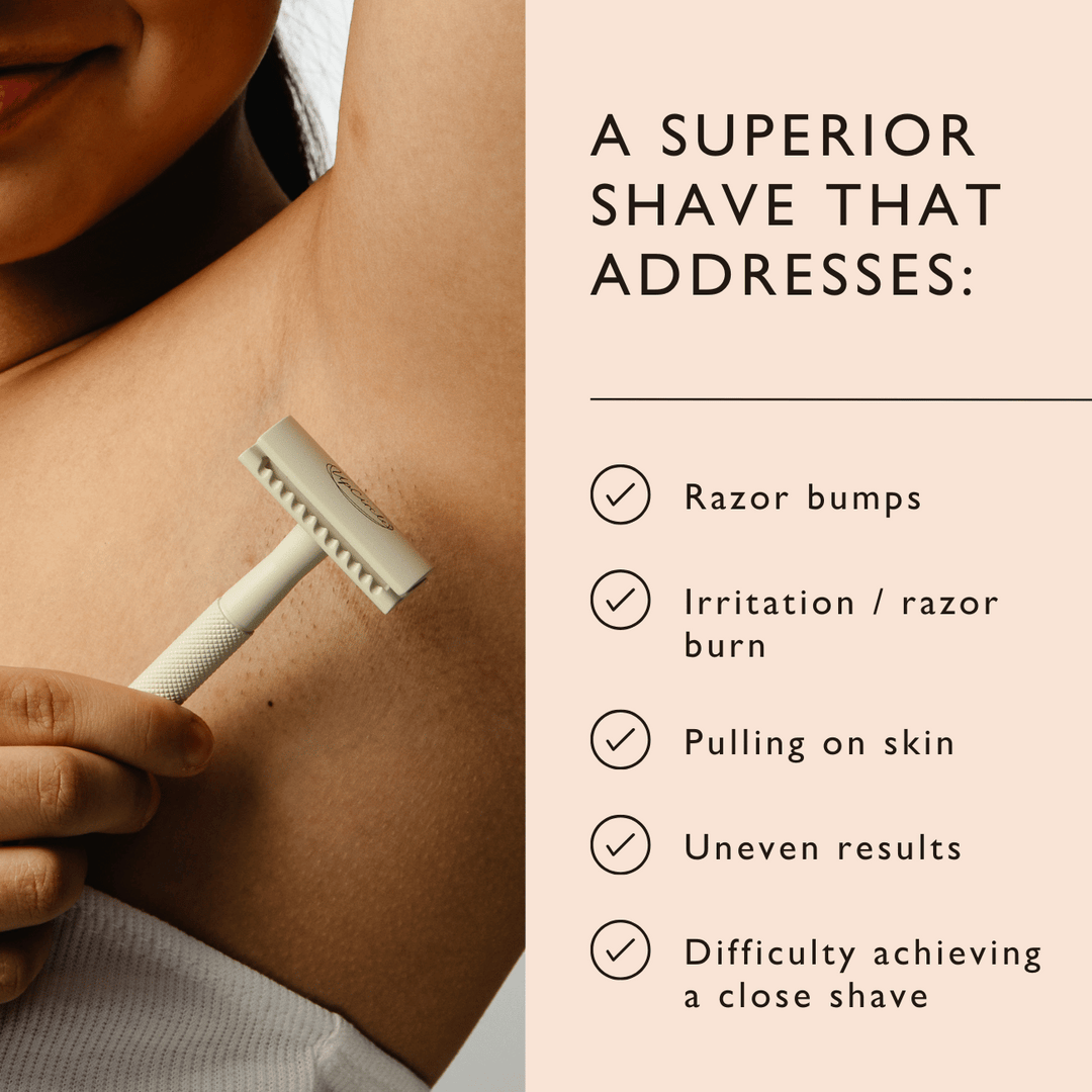 Award-Winning Chrome Safety Razor, Plastic-Free