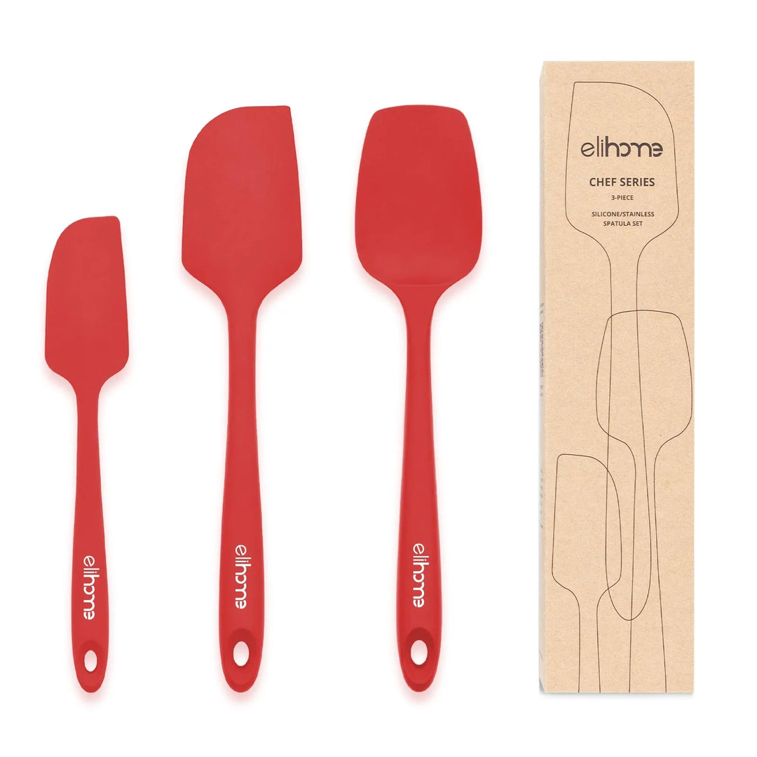 Red Silicone Spatula Set of Three