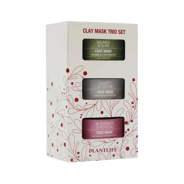 Red Clay Face Mask Trio Set