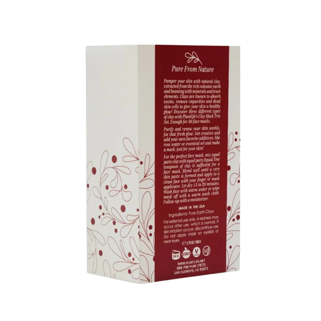 Red Clay Face Mask Trio Set