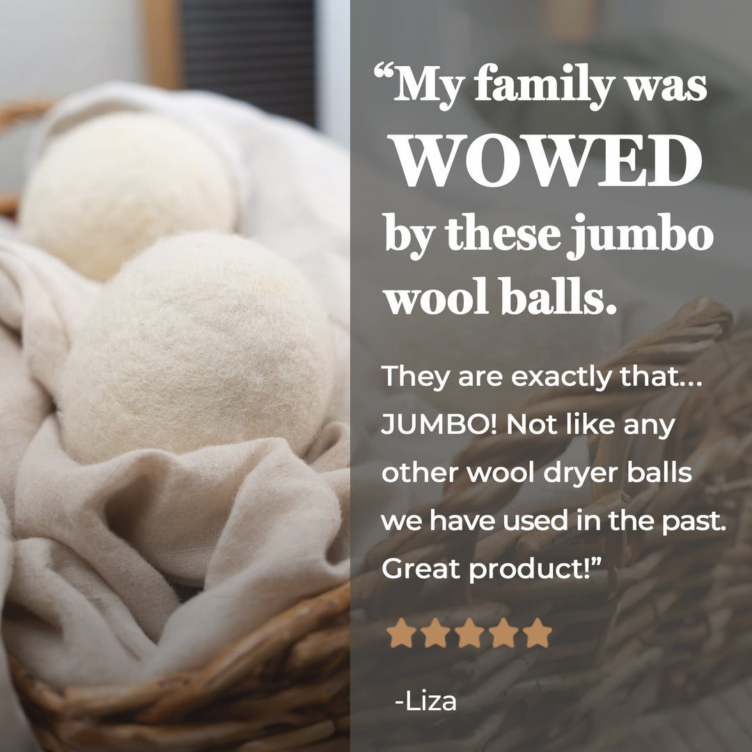 Biodegradable Jumbo Wool Dryer Balls, 3 Ct.
