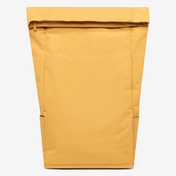 Recycled RPET Roll-Top Backpack, Mustard