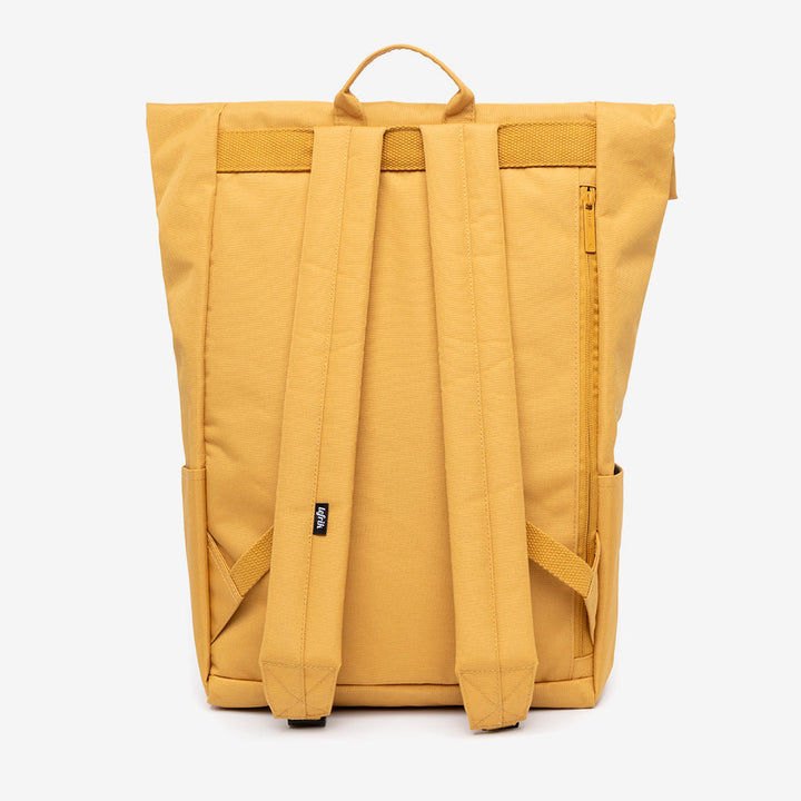 Recycled RPET Roll-Top Backpack, Mustard