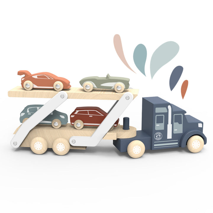 FSC-Certified Wood Car Transporter Toy