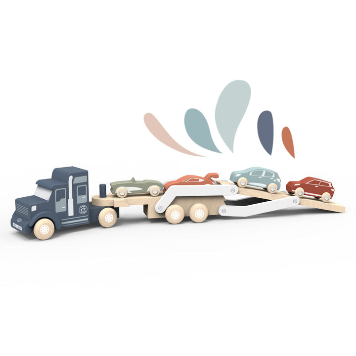 FSC-Certified Wood Car Transporter Toy
