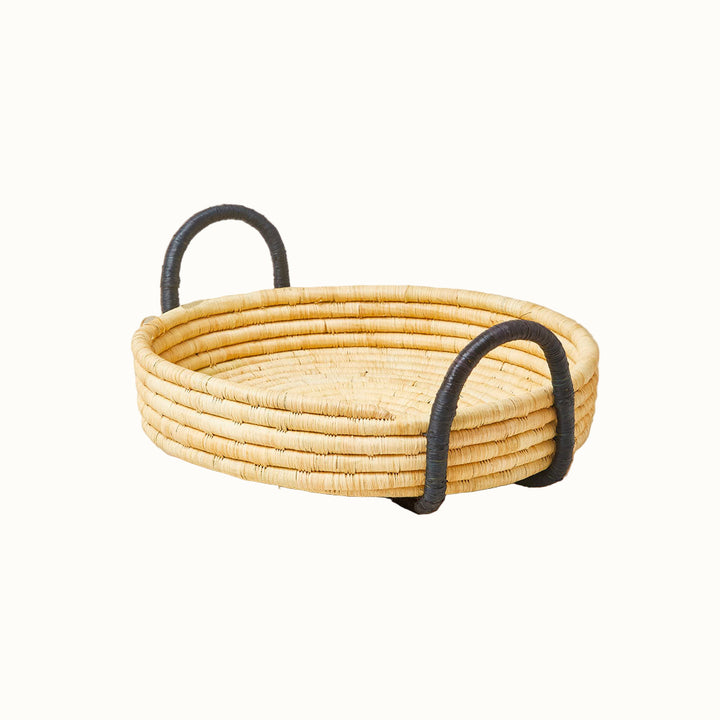Handcrafted Raffia &amp; Sweetgrass Serveware Tray, 13"