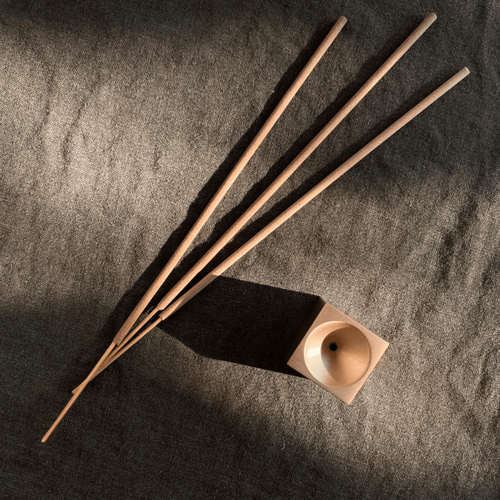 Minimalist Brass Cube Incense Holder Decor