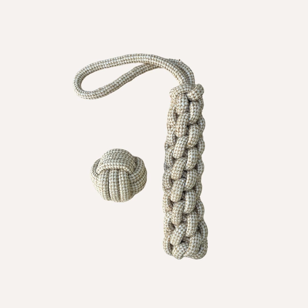 Handcrafted Organic Hemp Rope Dog Tug Toy