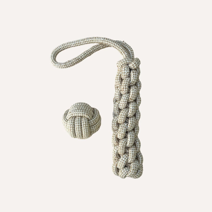 Handcrafted Organic Hemp Rope Dog Tug Toy