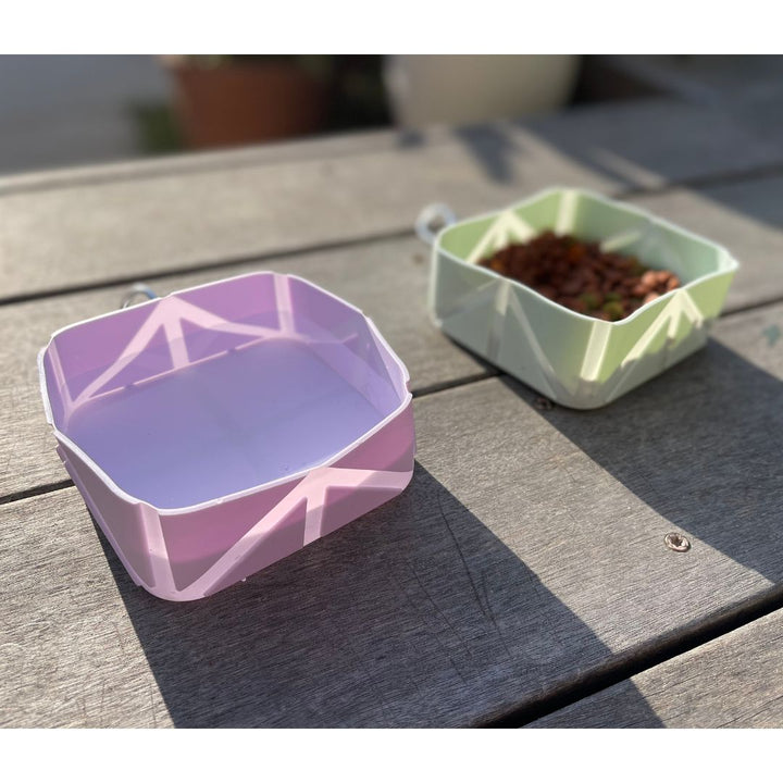 Foldable Pocket Pet Food &amp; Water Travel Bowl