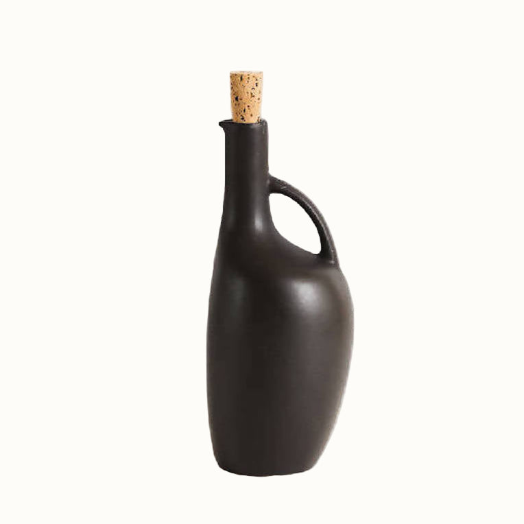 Handcrafted Stoneware Canard Oil Bottle, 34 oz.