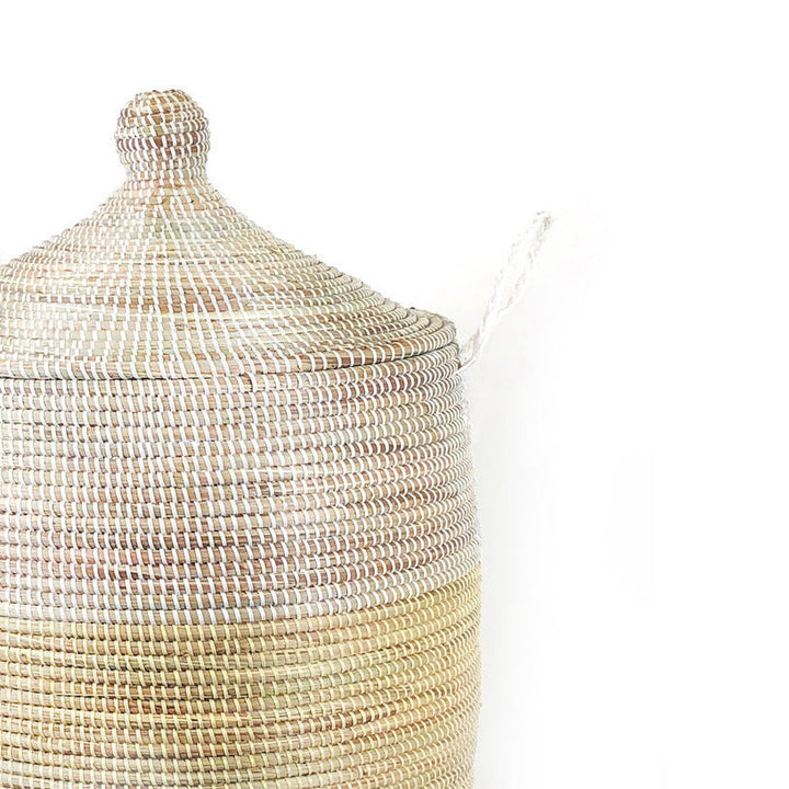 Handcrafted Millet Grass Storage Basket, 30" x 6.5"