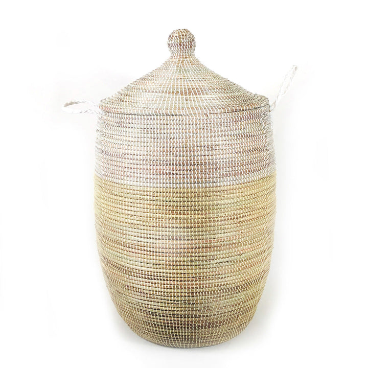 Handcrafted Millet Grass Storage Basket, 30" x 6.5"
