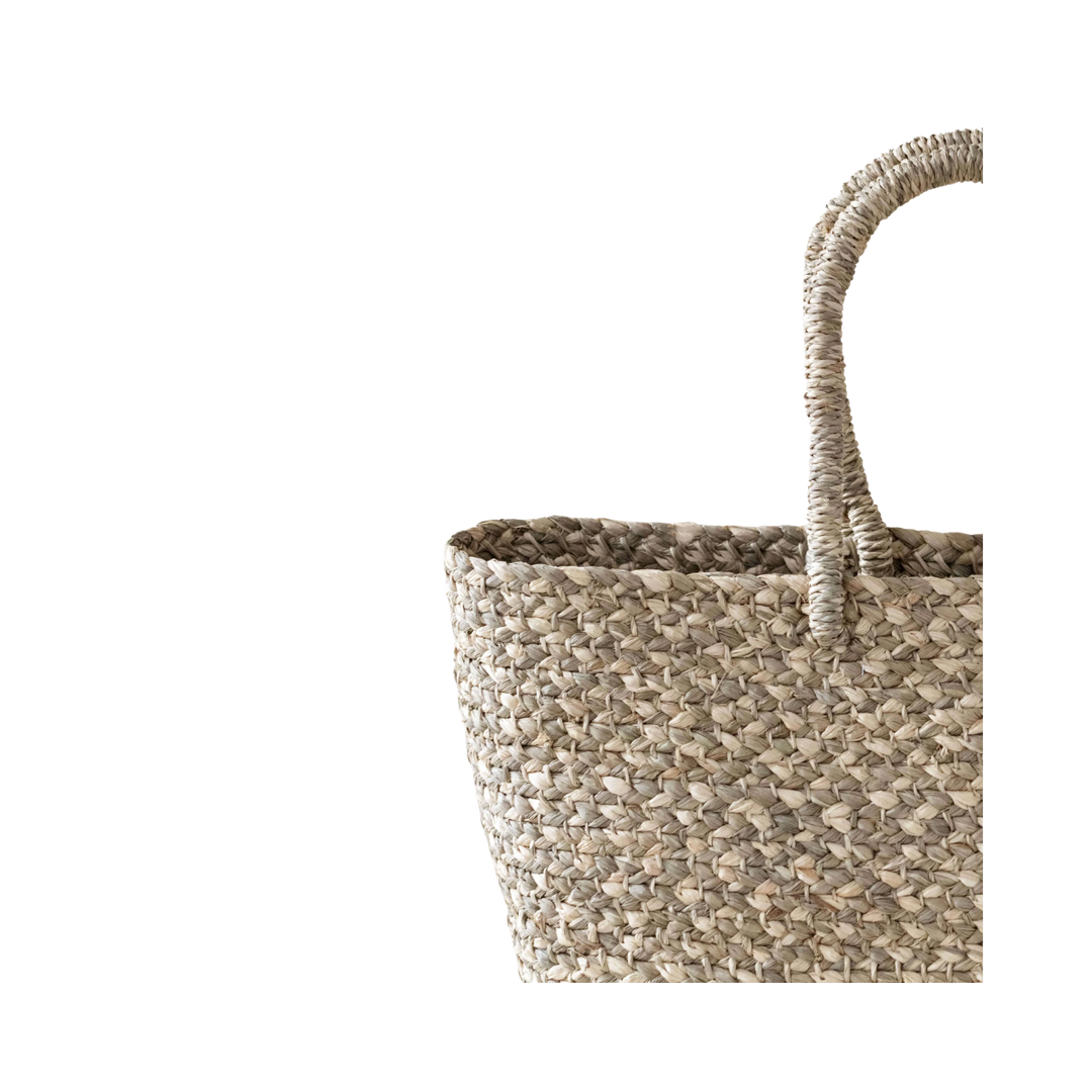 Sage Raffia Shell Tote Bag