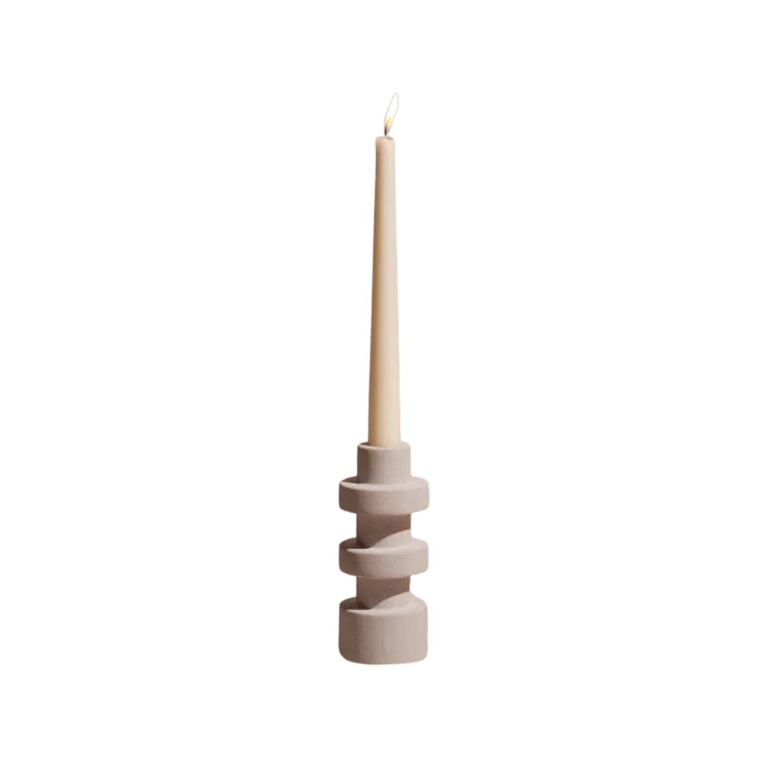 Sandstone Taper Candle Holder