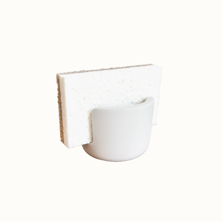 Minimalist Ceramic Sponge Caddy, Grey
