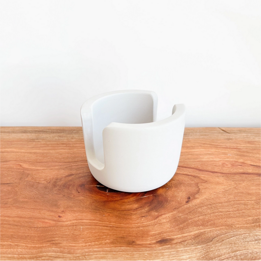 Minimalist Ceramic Sponge Caddy, Grey