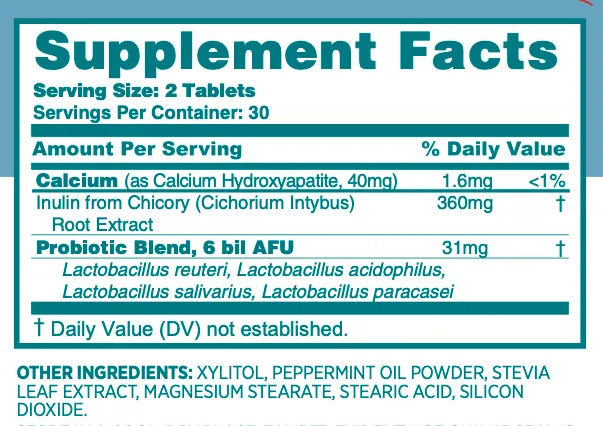 Mint Oral Probiotic Tablets