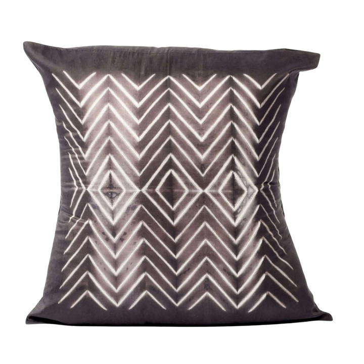 Shibori Silk Wave Throw Pillow