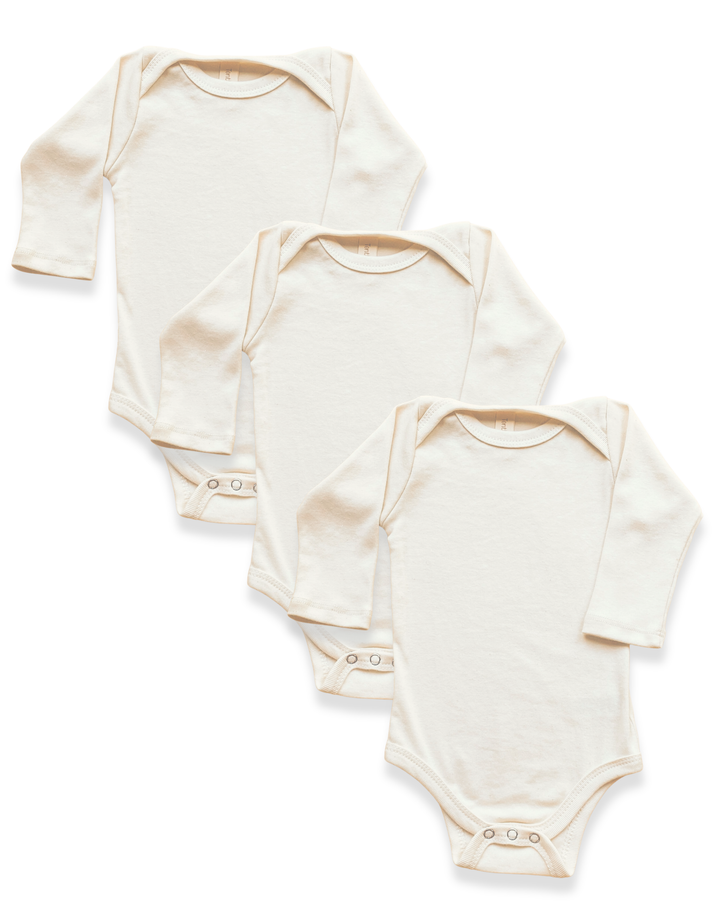 Organic Cotton Long Sleeve Baby Bodysuit, 3 Ct.