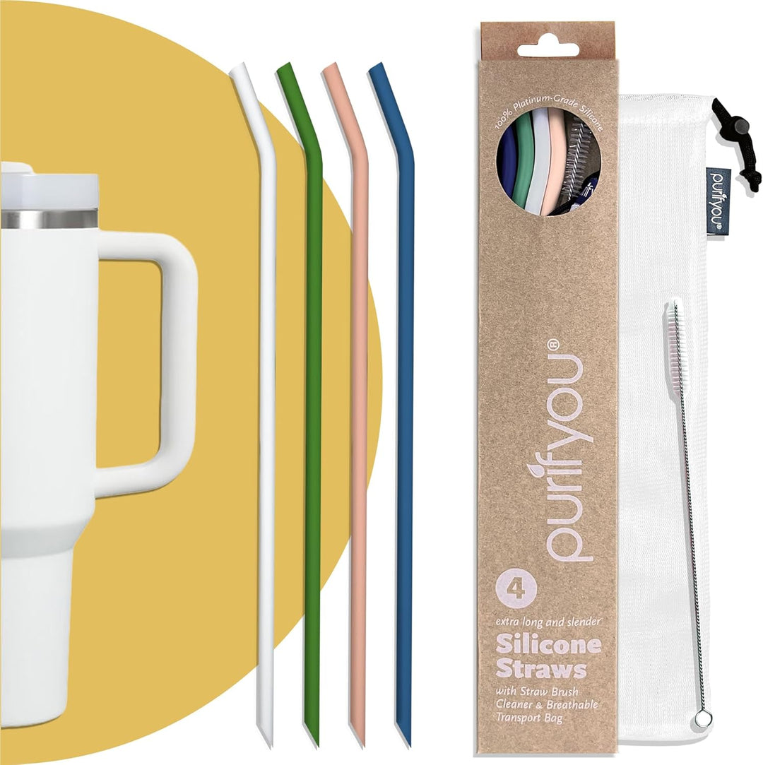 BPA-Free Food-Grade Silicone Straws, Multi-Size Set