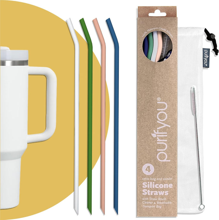 BPA-Free Food-Grade Silicone Straws, Multi-Size Set