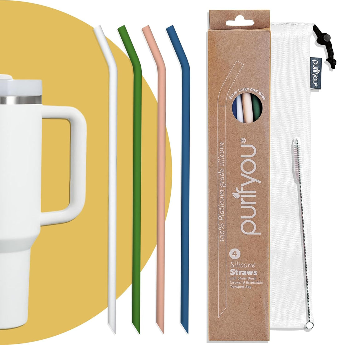BPA-Free Food-Grade Silicone Straws, Multi-Size Set