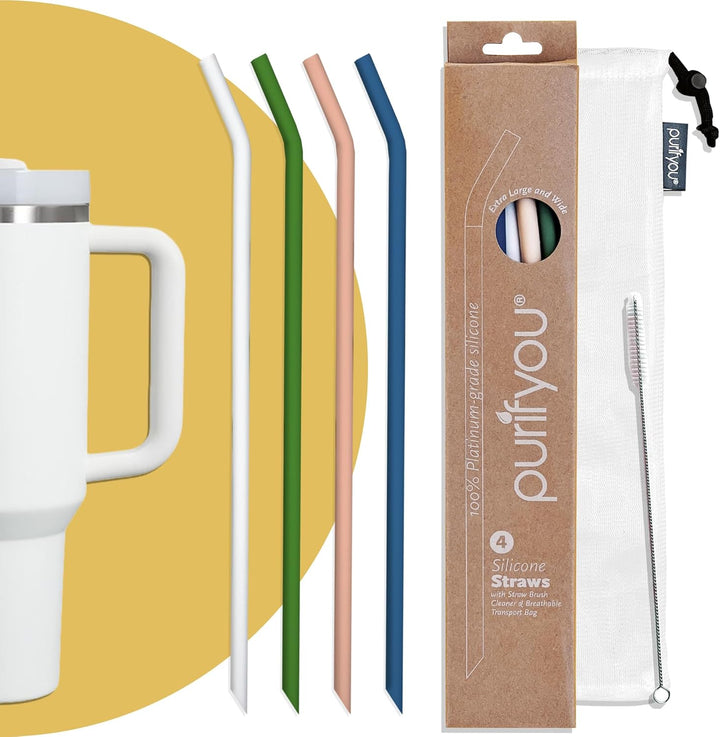 BPA-Free Food-Grade Silicone Straws, Multi-Size Set
