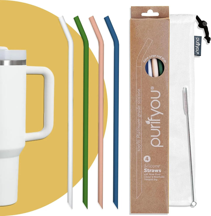 Silicone Reusable Straw Set
