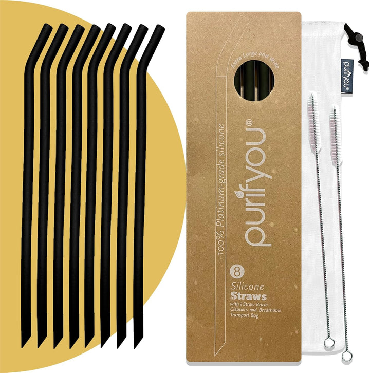 BPA-Free Food-Grade Silicone Straws, Multi-Size Set