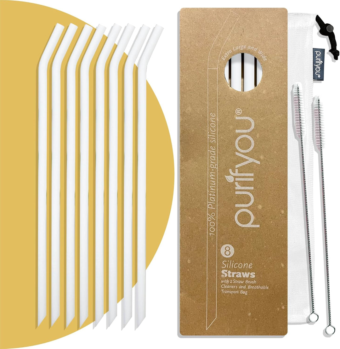 BPA-Free Food-Grade Silicone Straws, Multi-Size Set