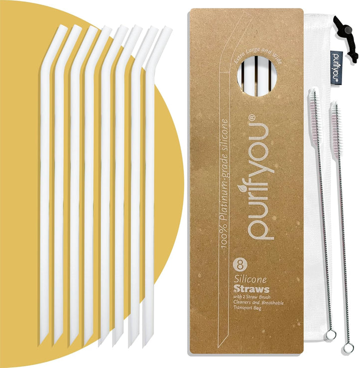 BPA-Free Food-Grade Silicone Straws, Multi-Size Set