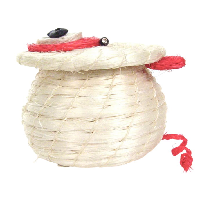 Sisal Piggy Lidded Kids Basket