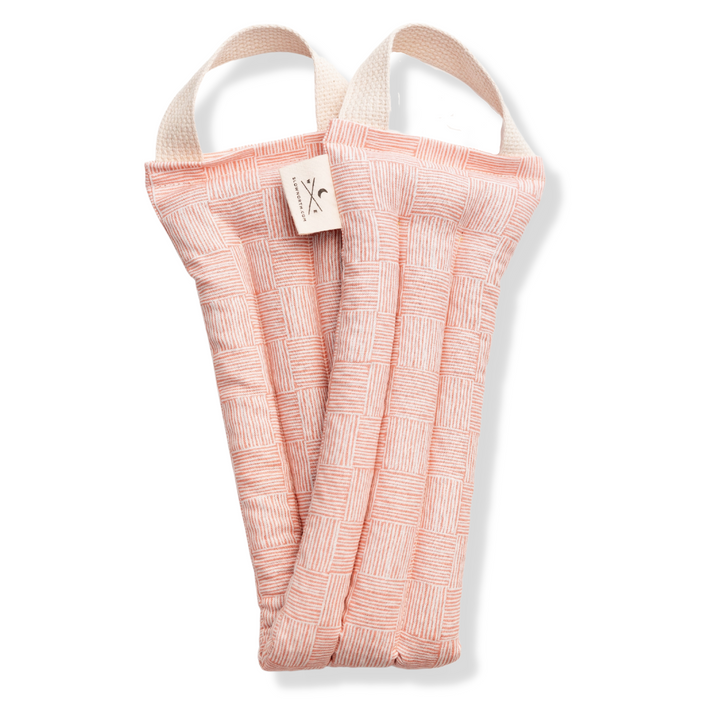 Handcrafted Linen Neck Wrap, Pink, 28"
